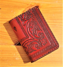 Handmade RAEDA Bandana Wallet, Antique Black, Red, Tan