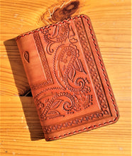 Handmade RAEDA Bandana Wallet, Antique Black, Red, Tan