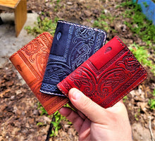 Handmade RAEDA Bandana Wallet, Antique Black, Red, Tan