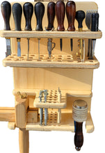 Leatherworker tool organizer wood modular system