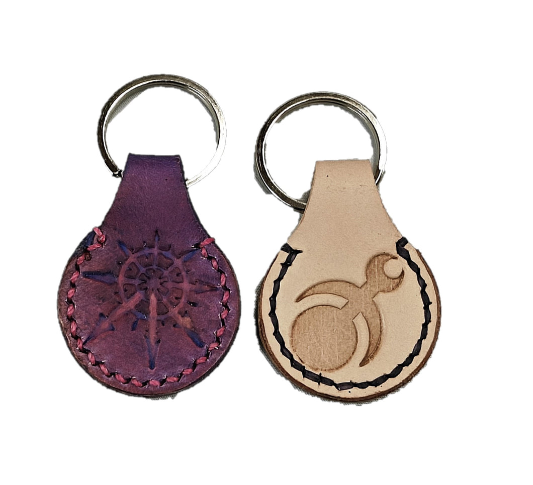 Handmade Keychain Leather Warhammer 40k Chaos Space Marine Set of 2