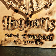 Hogwarts Harry Potter 3D Carve Wood Sign Wall Art Horde Man Cave