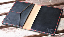 Handmade Cover or Wallet for Passport SINGRAPHUS Horween Leather Black Chromexcel