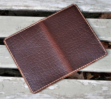 Handmade Cover for Field Notes Card Wallet SCRIBO Horween Chromexcel Leather Brown Roughneck Bison
