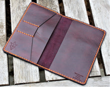 Handmade Cover for Field Notes Card Wallet SCRIBO Horween Leather Purple Cavalier
