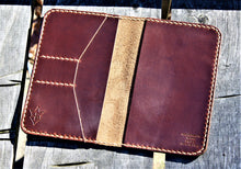 Funda hecha a mano para billetera de tarjetas de notas de campo SCRIBO Horween Leather Tan Chromexcel