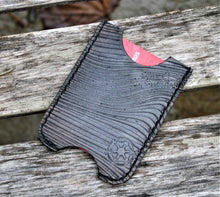 Handmade Leather Minimalist Wallet MINUS Gray The Mandalorian Beskar Steel Bar