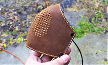 JP Leathercraft handmade face mask, Protective mask with filters, face shield, Sunset Oil Tan