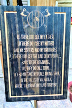 Viking Prayer Carve Wood Sign Wall Art Man Cave Norse
