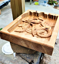 Valet Catchall Dump Tray 3D wood carving Kraken Baltic Birch wood 12x10