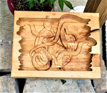 Valet Catchall Dump Tray 3D wood carving Kraken Baltic Birch wood 12x10