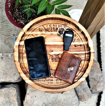 Valet Catchall Dump Tray 3D wood carving 2nd Amendment Acacia wood 12 inch