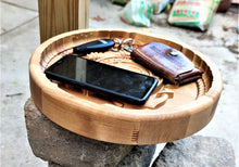 Coast Guard Military Valet 3D carve Wood Catchall Tray Dump Cellphone Keys Cady Baltic Birch Natural