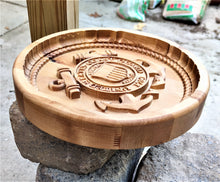 Coast Guard Military Valet 3D carve Wood Catchall Tray Dump Cellphone Keys Cady Baltic Birch Natural
