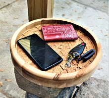 Aztec Calendar Valet 3D carve Wood Catchall Tray Dump Cellphone Keys Cady Baltic Birch Natural