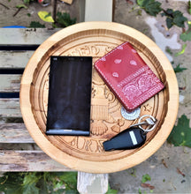 United States Army Military Valet 3D carve Wood Catchall Tray Dump Cellphone Keys Cady Baltic Birch Natural