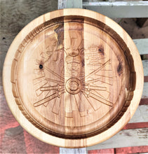 Samurai Valet 3D carve Wood Catchall Tray Dump Cellphone Keys Cady Baltic Birch Natural