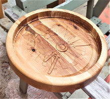Samurai Valet 3D carve Wood Catchall Tray Dump Cellphone Keys Cady Baltic Birch Natural