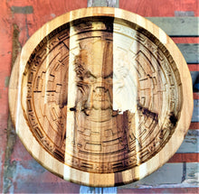 Predator Valet 3D carve Wood Catchall Tray Dump Cellphone Keys Cady Acacia Natural