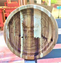Predator Valet 3D carve Wood Catchall Tray Dump Cellphone Keys Cady Acacia Natural