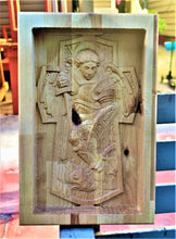 Archangel Gabriel Valet 3D carve Wood Catchall Tray Dump Cellphone Keys Cady Baltic Birch Natural