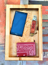 Archangel Gabriel Valet 3D carve Wood Catchall Tray Dump Cellphone Keys Cady Baltic Birch Natural