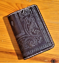 Handmade RAEDA Bandana Wallet, Antique Black, Red, Tan