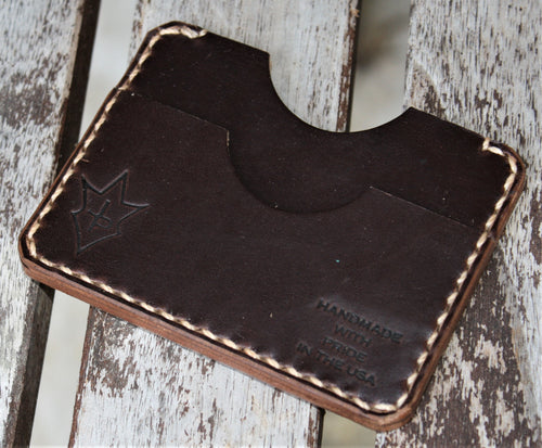 Handmade Leather PARVUS Wallet Brown Chromexcel W/ Money Band