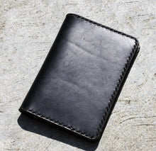 Handmade Cover or Wallet for Passport SINGRAPHUS Horween Leather Black on Black Chromexcel