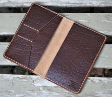 Handmade Cover for Field Notes Card Wallet SCRIBO Horween Chromexcel Leather Brown Roughneck Bison