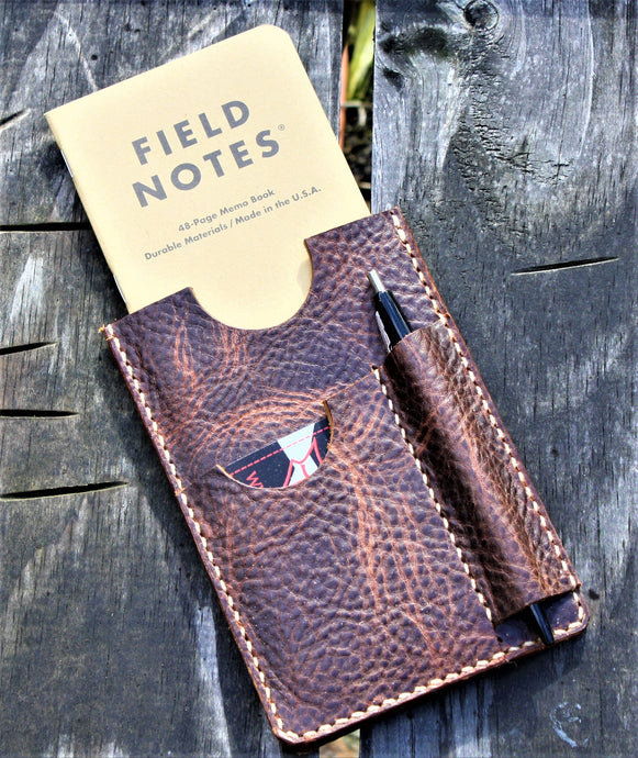 Handmade Cover Sleeve Field Notes Wallet NOTO Wheat Harvest Leather