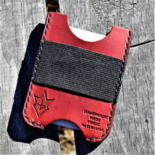 Handmade Leather Minimalist Wallet MINUS Red Mandalorian Boba Fett