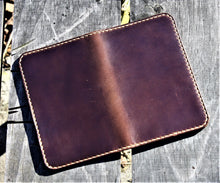 Funda hecha a mano para billetera de tarjetas de notas de campo SCRIBO Horween cuero marrón Chromexcel