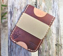 Handmade Leather Minimalist Wallet MINUS Brown Natural Montclair State University