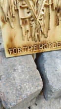 For the Horde 3D Carve Wood Sign World Of Warcraft Wall Art Horde Alliance Man Cave WoW