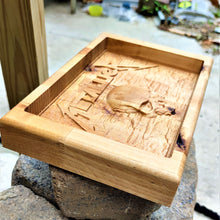 Valet Catchall Dump Tray 3D tallado en madera Metallica Baltic Birch wood 12x8