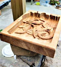 Valet Catchall Dump Tray 3D tallado en madera Kraken Baltic Birch wood 12x10
