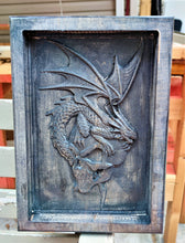 Dragon Skull Valet 3D tallado Wood Catchall Tray Dump Cellphone Keys Cady Black Maple